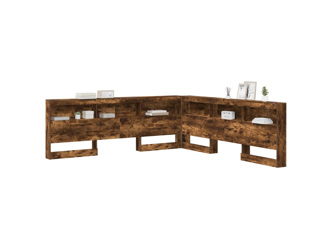 Cabecero de roble ahumado con almacenaje 180 cm MAISON EXCLUSIVE