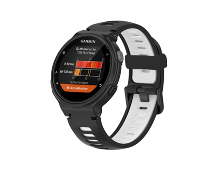 Correa Smartwatch para Garmin Forerunner 735/235 Silicona Bicolor (Negro + Blanco)