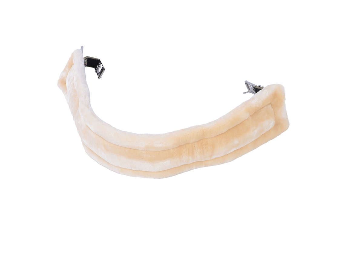Cinturón De Silla De Montar Inglés Profesional Para Caballos Con Acolchado De Lana Sintética Y Hebillas De Acero Inoxidable, 120 Cm.