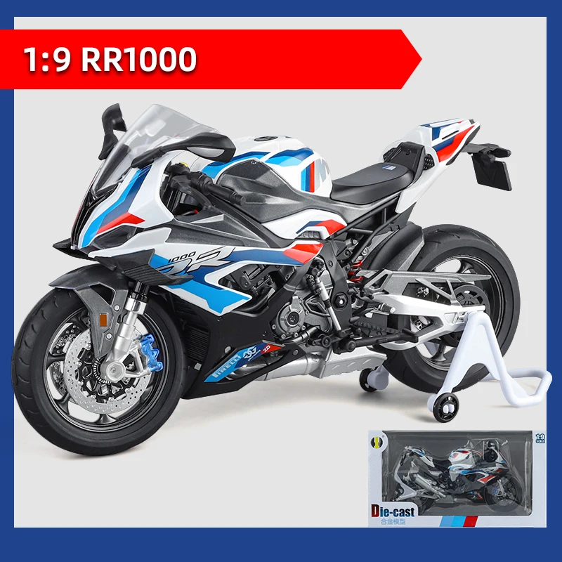 Modelo A Escala 1:9 De Motocicleta Simulada En Aleación, Con Amortiguadores Y Luces.