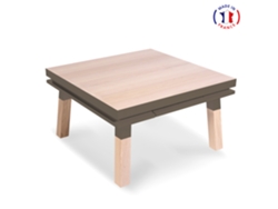 Mesa Cuadrada de Centro MON PETIT MEUBLE FRANÇAIS (Gris Moscada - Madera - 80 x 45 x 80 cm)