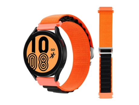 Correa de nailon 20mm ajustable para Coros Pace 2/Apex 42mm - naranja/negro