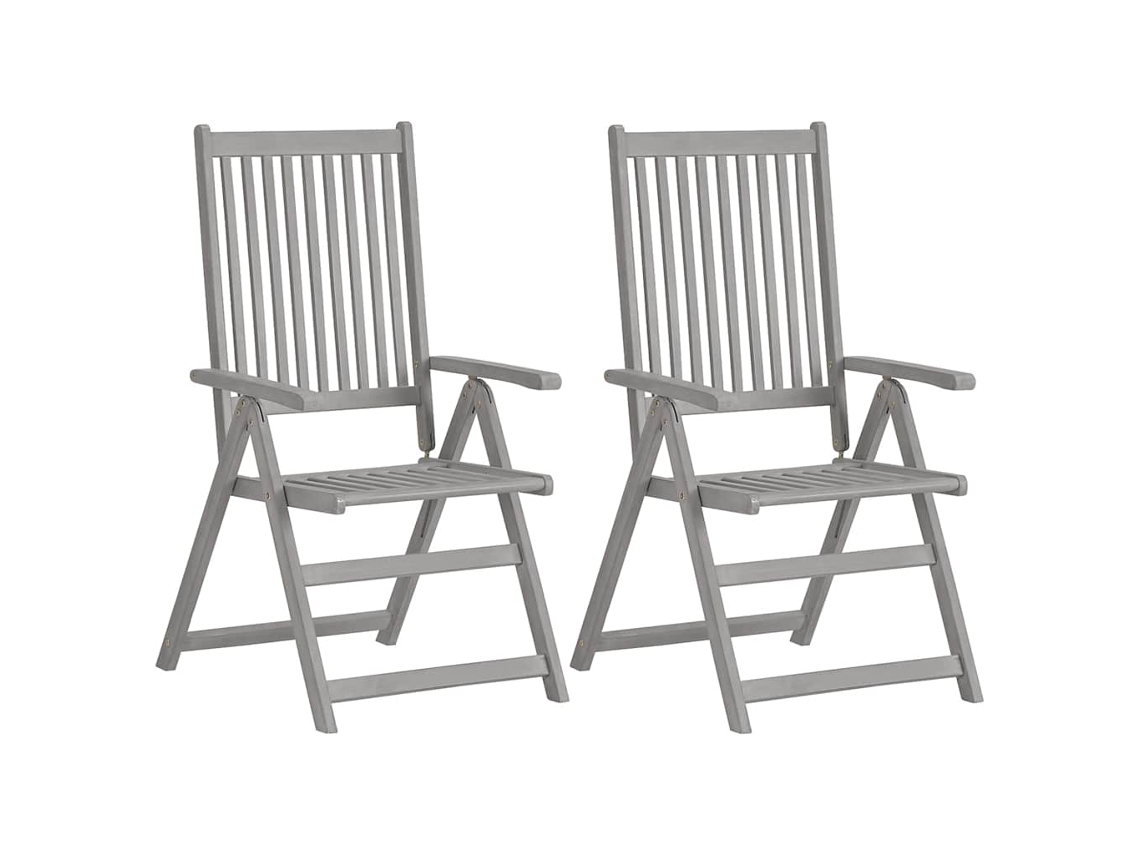 Maison Exclusive - Sillas Reclinables Jardín Y Cojines 2 Uds Madera Maciza Acacia