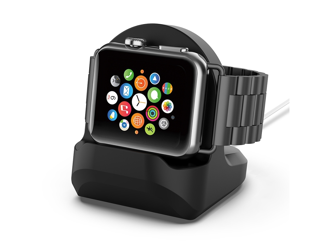 Suporte De Carregamento Para Switch Watch Iwatch Base De Sílica Com Furo Para Cabo Estável Antiderrapante