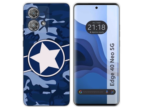 Funda Diseño Camuflaje para Motorola Edge 40 Neo 5G TUMUNDOSMARTPHONE Silicona Multicolor
