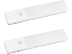 Juego de 2 lámparas LED inalámbricas recargables por USB con sensor de movimiento para uso corporal, ideales para armarios y pasillos. SFUSHOS