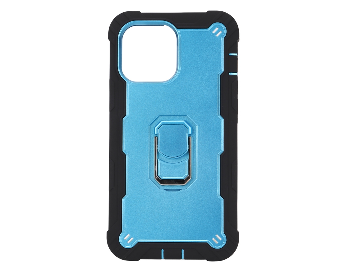 Capa De Armadura Com Suporte Para Iphone 13 Pro Max Case De Proteção Anti-ranhuras Preto Azul