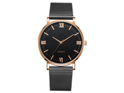 Reloj De Pulsera Zhoulianfa De Cuarzo Con Correa De Silicona, Esfera Redonda Grande, Estilo Casual Unisex (oro Rosa)