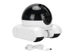 Cámara para mascotas 1080p con audio bidireccional, doble lente, cámara de seguridad móvil para interiores y hogar.