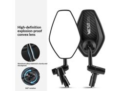 Normal west Biking Espelho Retrovisor Esquerdo Hd Antirreflexo Ciclismo Ajustável Elétrica Scooter Motocicleta