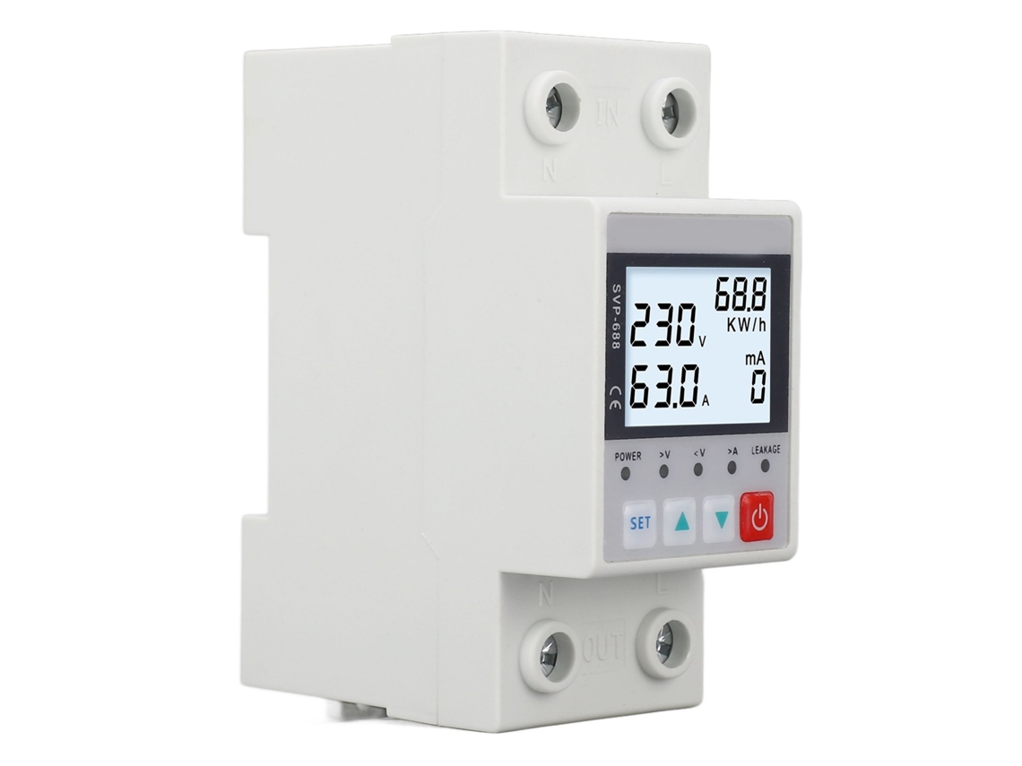 Protector de potencia antiinterferencias multifuncional 230 V 63 A con reconexión automática