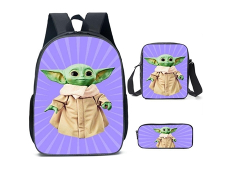 KOHREE Conjunto de tres piezas de mochila escolar para estudiantes Baby Yoda