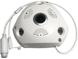 Cámara Ip Poe Para Interiores Imx335 De 5 Mp Con Lente Ojo De Pez, Gran Angular Y Detección De Movimiento.