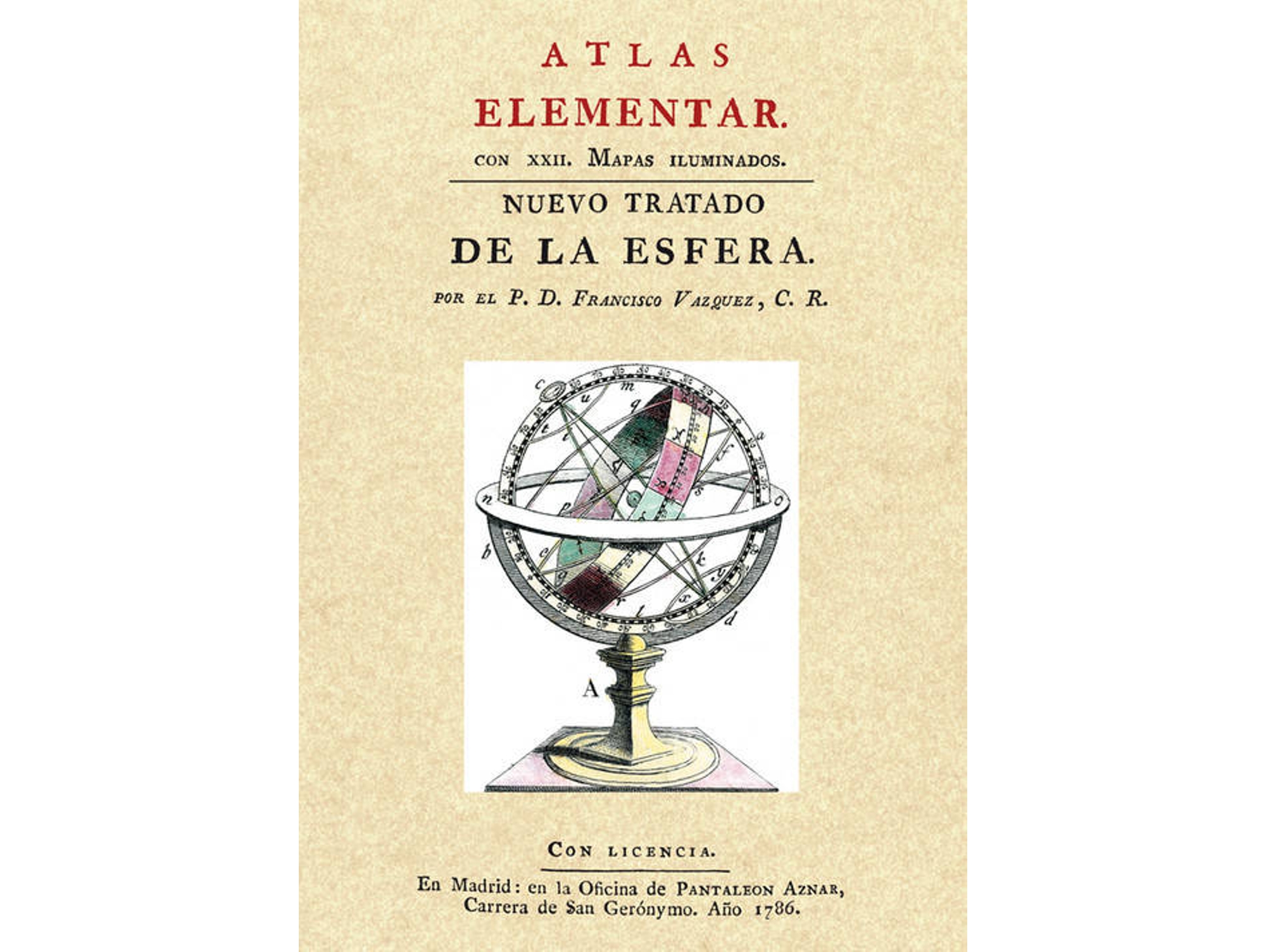 Libro Atlas Elementar de Francisco Vázquez (Español)