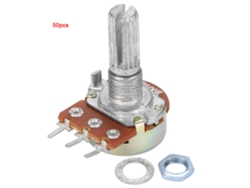 50pcs Potenciómetro Rotativo Lineal Wh148 B500k Resistencia Variable Ajustable 20mm