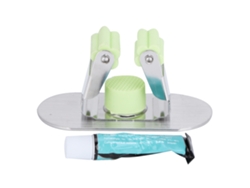 Soporte Para Escobas De Acero Inoxidable 304 Con Clip Para Cocina Y Baño - Verde