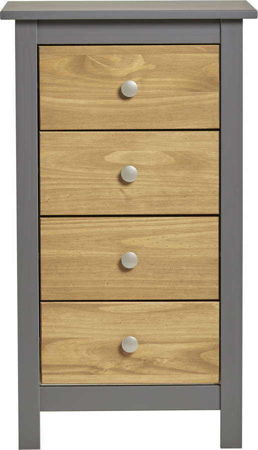 Sinfonier VS VENTA-STOCK Bonnie (Gris, Marrón - Pino Macizo - 46X35X80 cm)