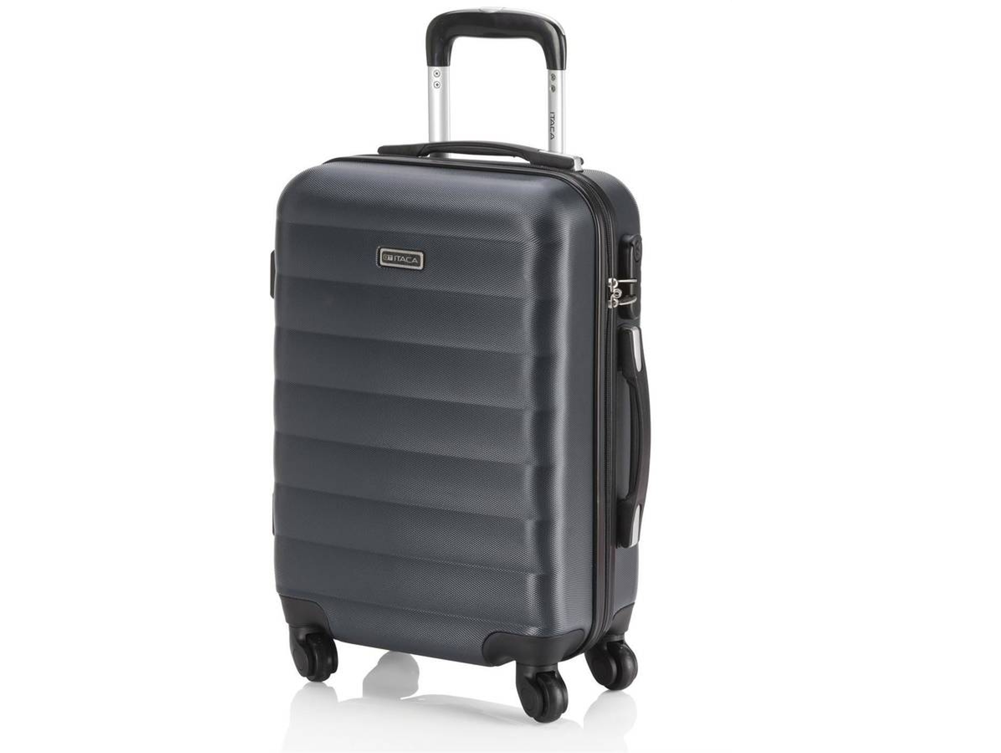 Maleta de Viaje ITACA Dura 4 Ruedas Negro (54 x 38 x 20 cm - 30 L)