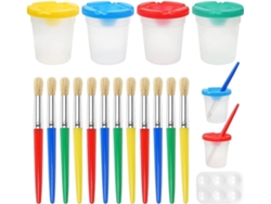 Pinceles Infantiles, Juego De 17 Piezas, Coloridos, Para Niños Pequeños Y Principiantes.
