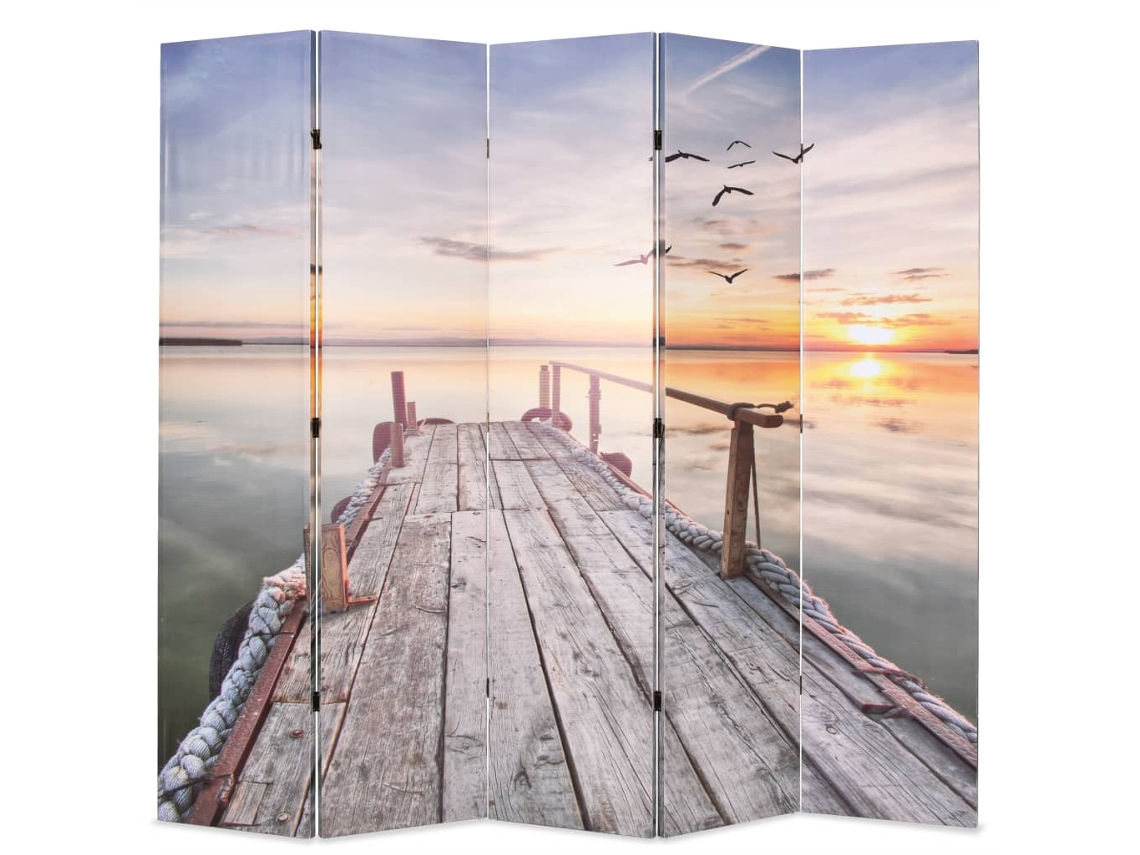 Biombo Divisor Plegable 200x170 Cm Lago