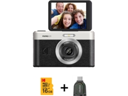 Máquina fotográfica KODAK C1 + Tarjeta de Memoria 16 GB (Negro - 13 MP - ISO: 100 - 1600)