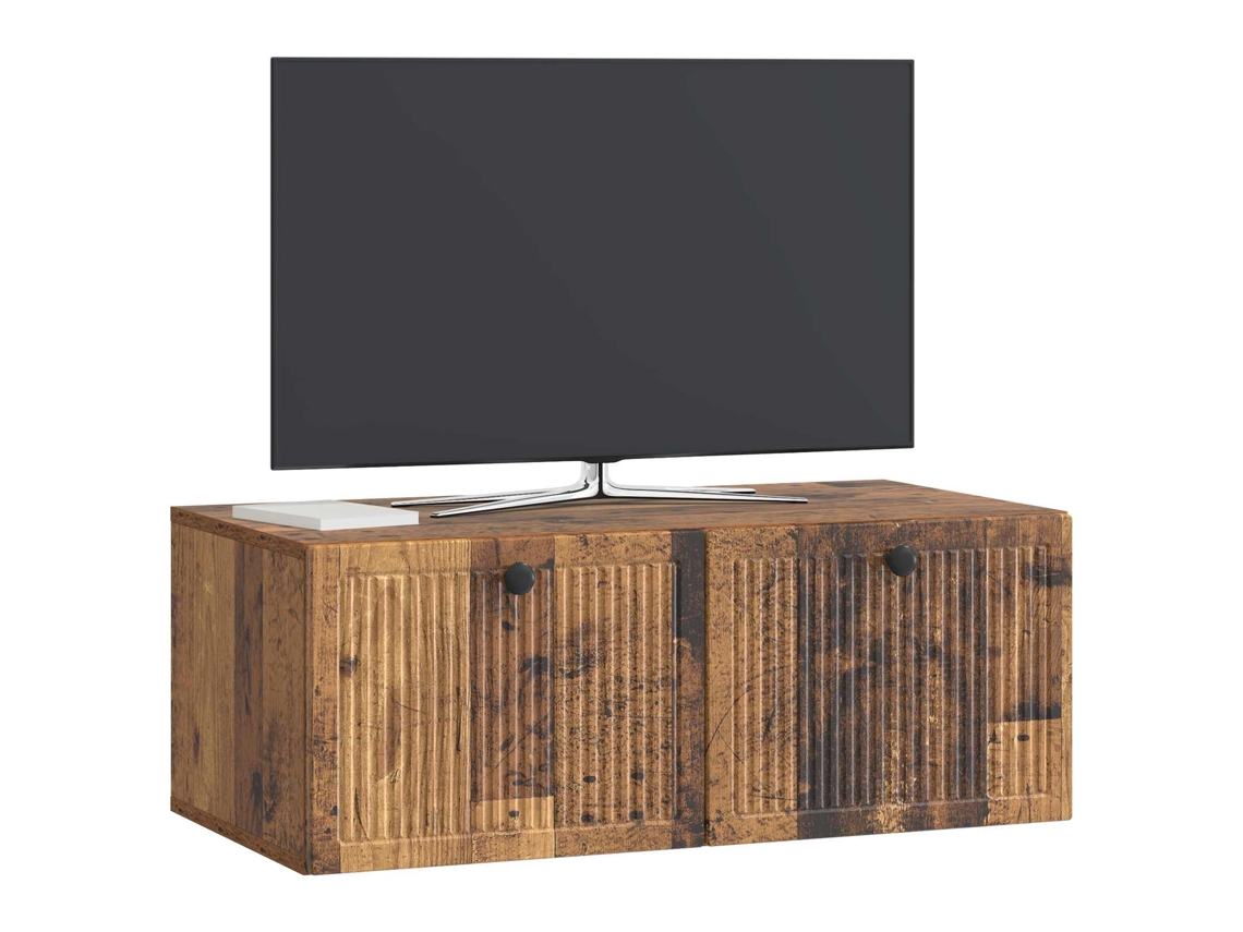 Maison Exclusive - Mueble Para Tv De Pared Madera Envejecida 78,5 X 41 X 30 Cm
