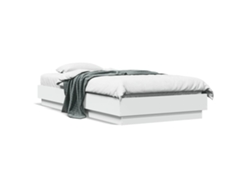 Estructura De Cama Con Luces Led Blanco 75x190 Cm