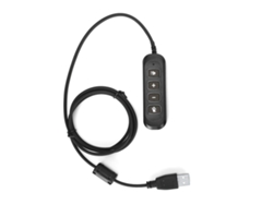 Adaptador De Auriculares H901 Usb Qd Para Centro De Llamadas De 3,5 Mm Con Volumen Ajustable - Gris