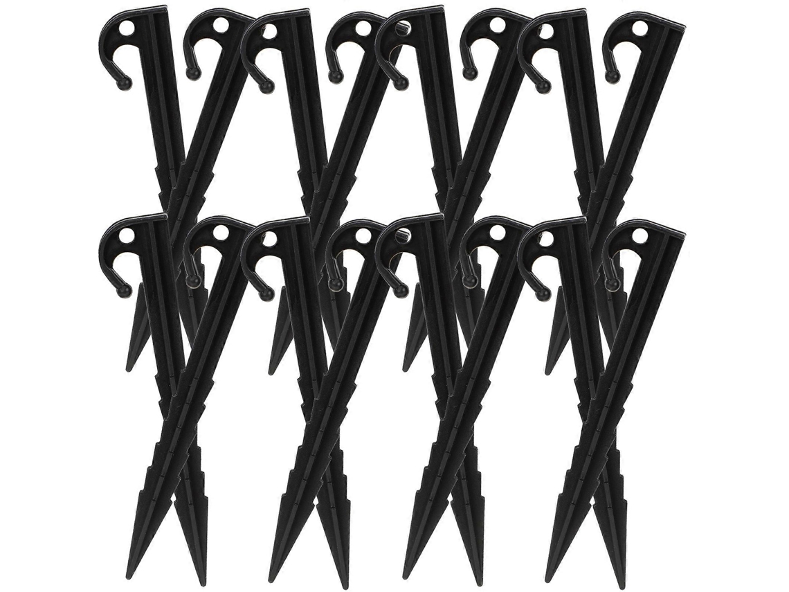 Omni-25 Tenda Inflável Parafusos Duráveis Para Camping Exterior Suprimentos De Tenda Parafusos De Fixação 14,5x3 Cm Preto