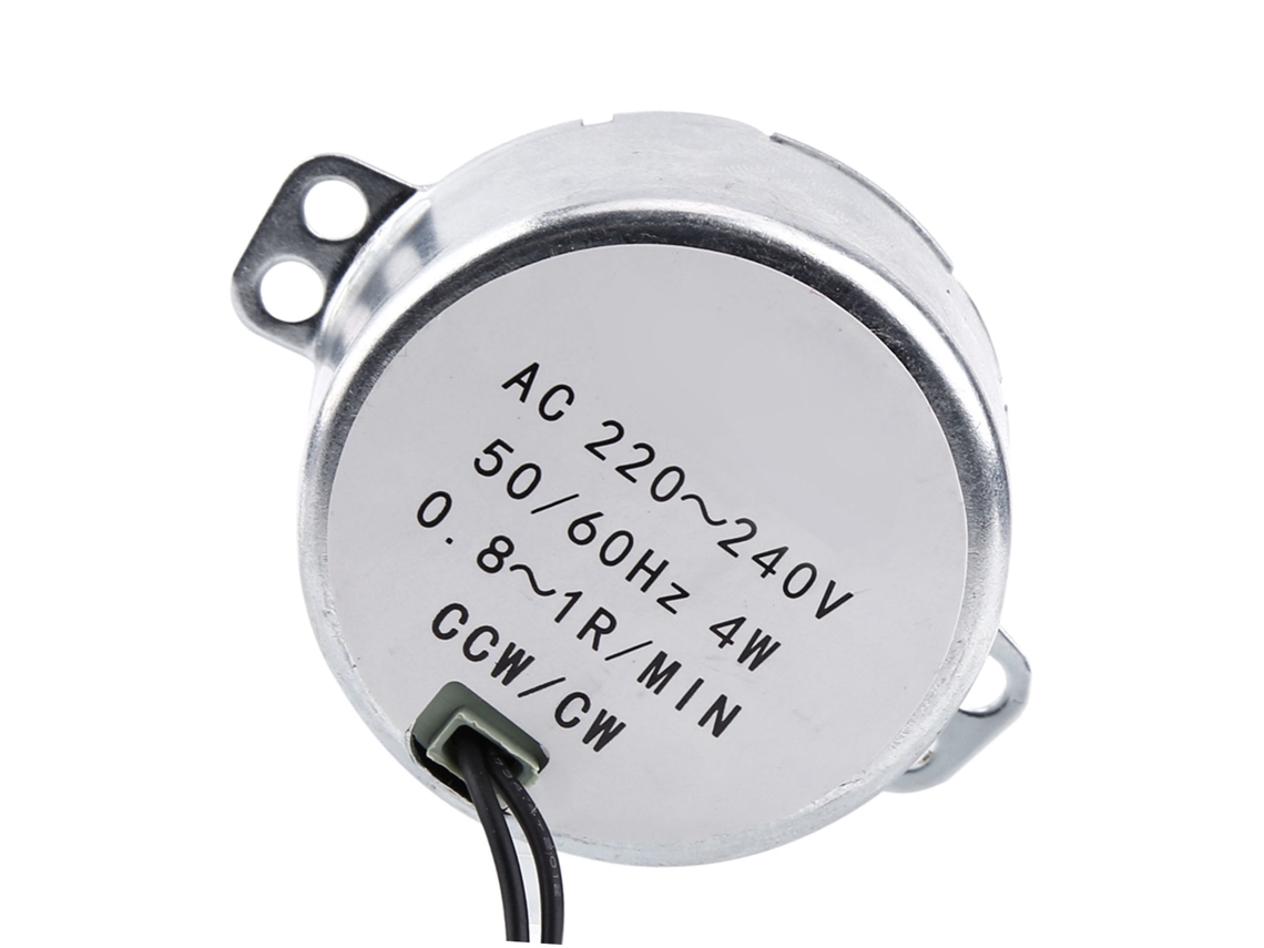 Motor Sincrónico De Corriente Alterna 220-240v 4w Motor Reductor 0.8-1rpm Cw/ccw