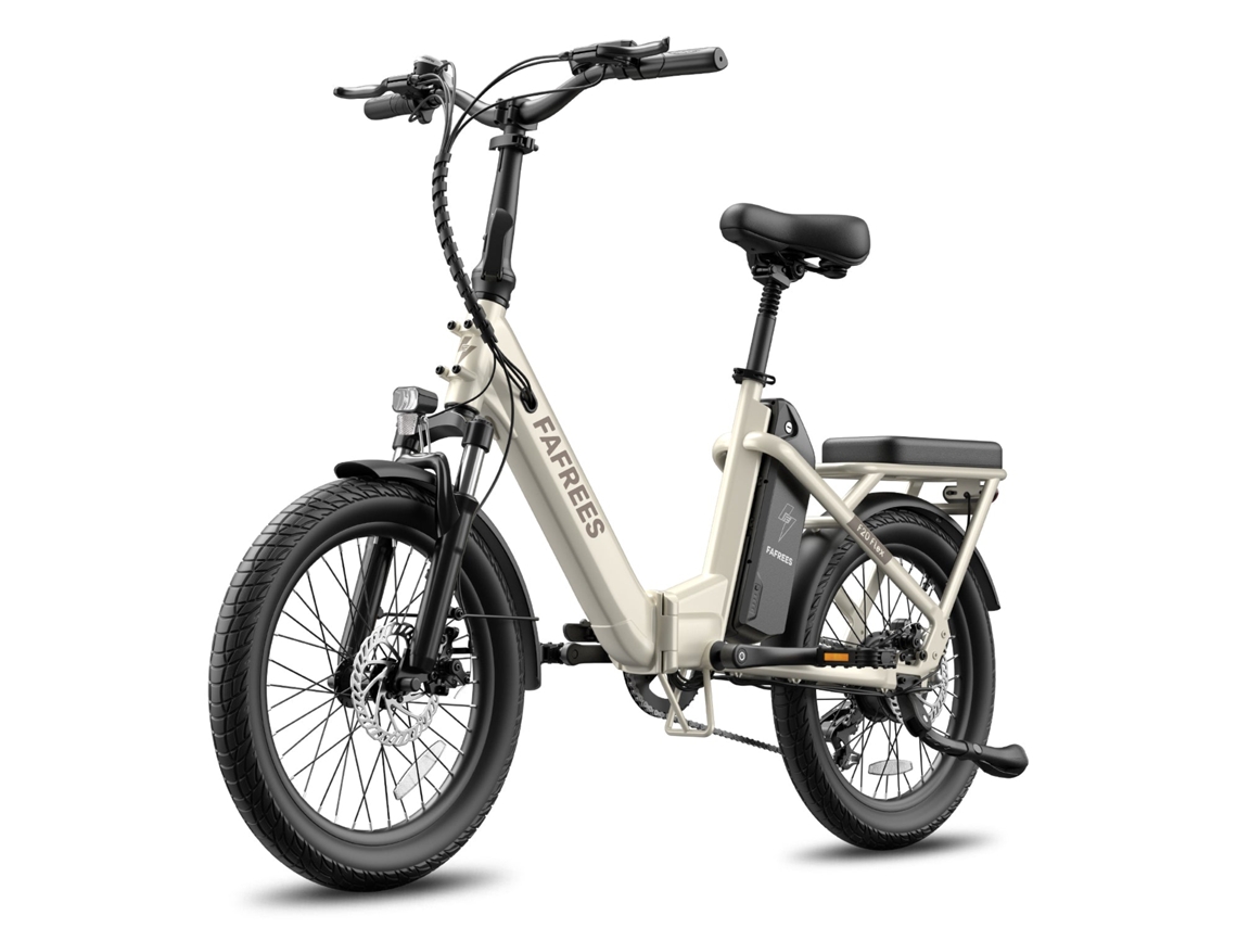 Bicicleta plegable eléctrica F20 Flex, motor de 250 W, batería de 36 V 20 Ah, autonomía de 75 km, color beige, FAFREES