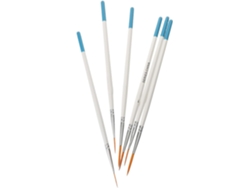 Juego De 6 Pinceles De Nailon Para Pintura De Detalles Finos, Acuarela, Acrílico Y Óleo.