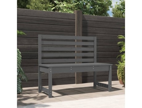 Banco De Jardín VIDAXL Gris Madera (109x48x91.5 cm)