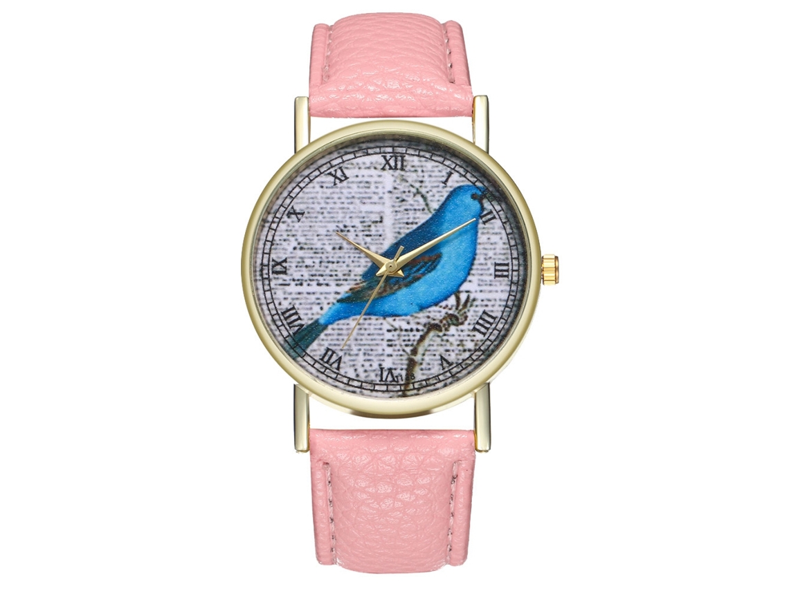Reloj De Pulsera Analógico De Cuero, Estilo Casual Y Moderno, T138-a, Color Rosa.