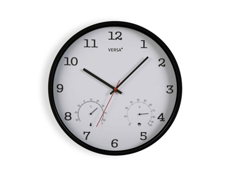 Reloj de Pared VERSA Plástico Blanco (4,3x35,5x35,5cm)
