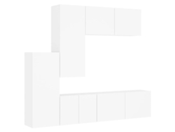 MAISON EXCLUSIVE Mueble de TV de pared de madera blanca