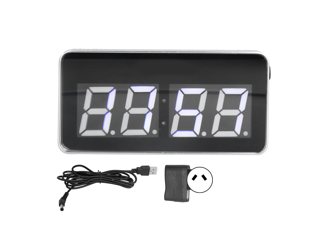 2026-reloj Digital De Mesa Led Con Espejo Luminoso, Calendario Perpetuo, Usb, Enchufe Au Para Dormitorio Y Oficina