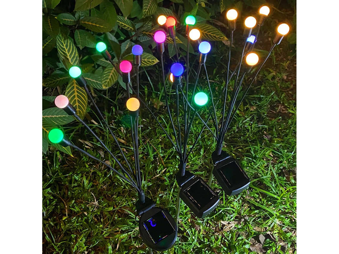 2026-2 Paquetes Lamparas Luciernagas Solares Con 10 Cabezas Inteligente Control Luz Exterior Impermeable Para Jardín Decoración Atmósfera