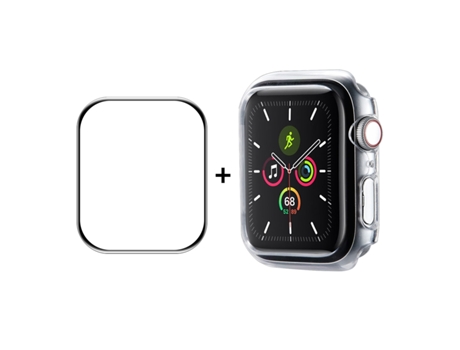 Marco de pieza ENKAY Hat-Prince + película protectora de pantalla PMMA HD de cobertura total para Apple Watch Series 8/7 41 mm (transparente)