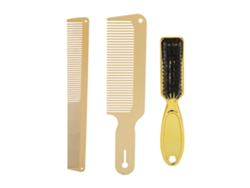 Set De Peines Para Barberos Antiestático, Peine Ultra Fino Y Cepillo De Barba Portátil Para Salón Y Uso Personal