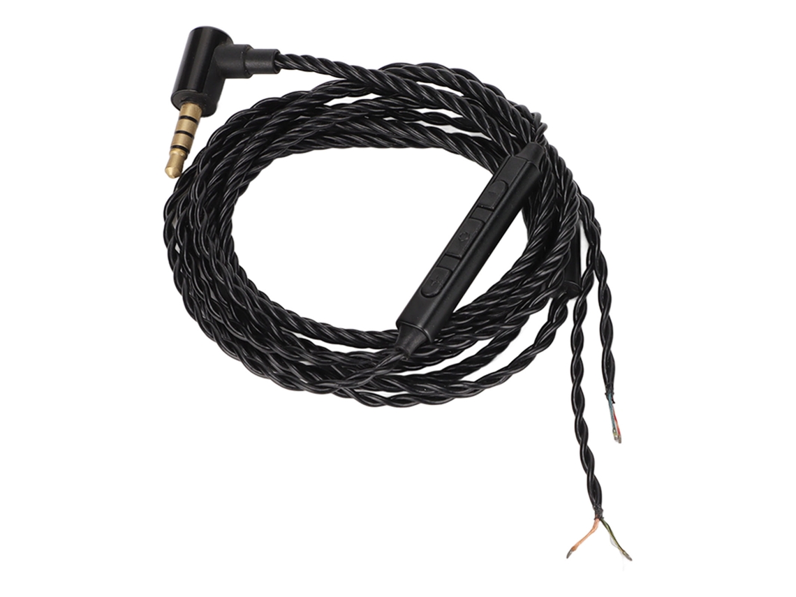 Cable De Repuesto Para Auriculares, Cable De Cobre Semiacabado Mejorado Con Micrófono Para Auriculares