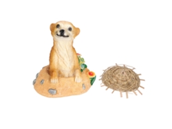 Adornos de sombrero de paja de suricata para jardín