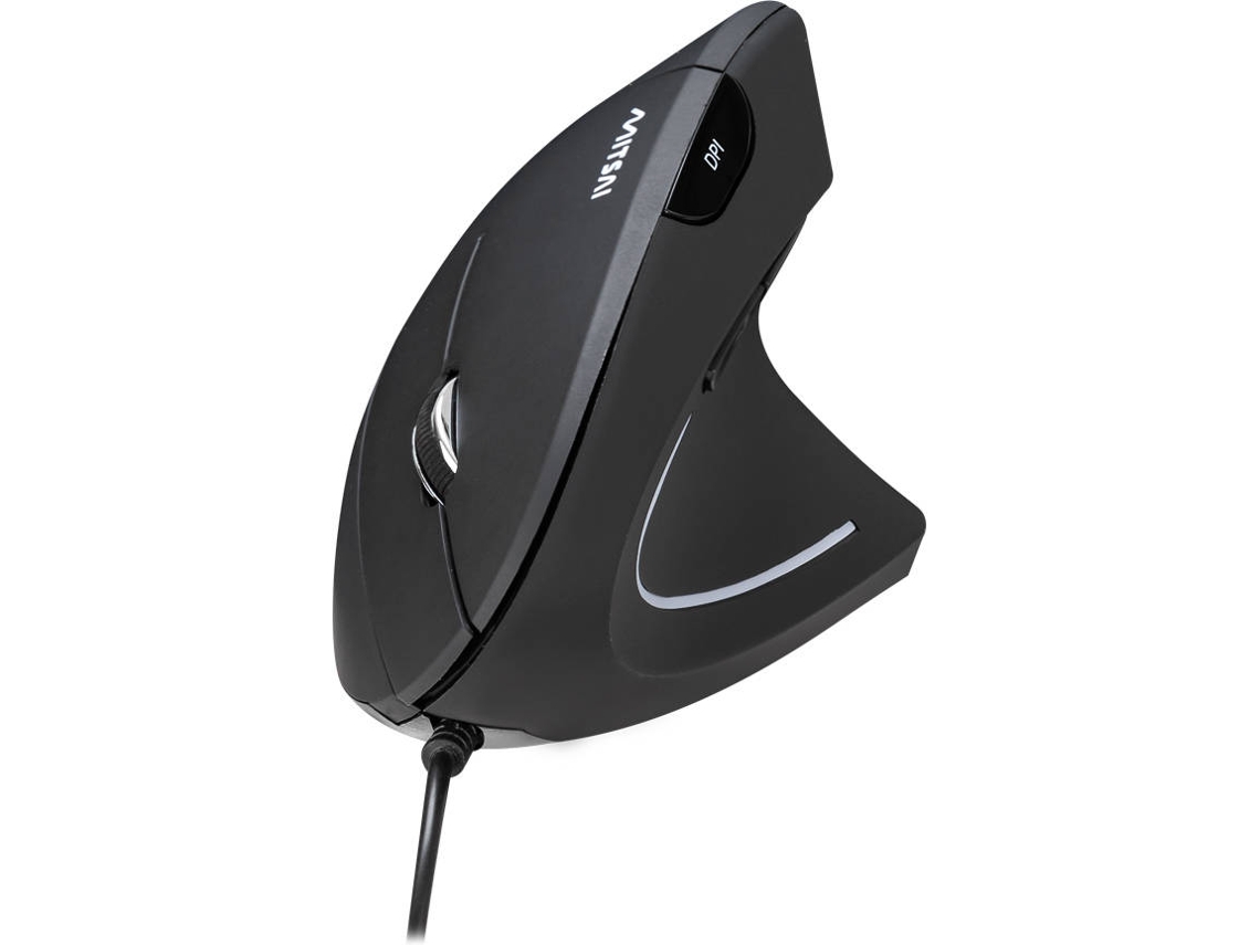 Ratón MITSAI R375 (Cable USB - Regular - 2400 dpi - Negro)