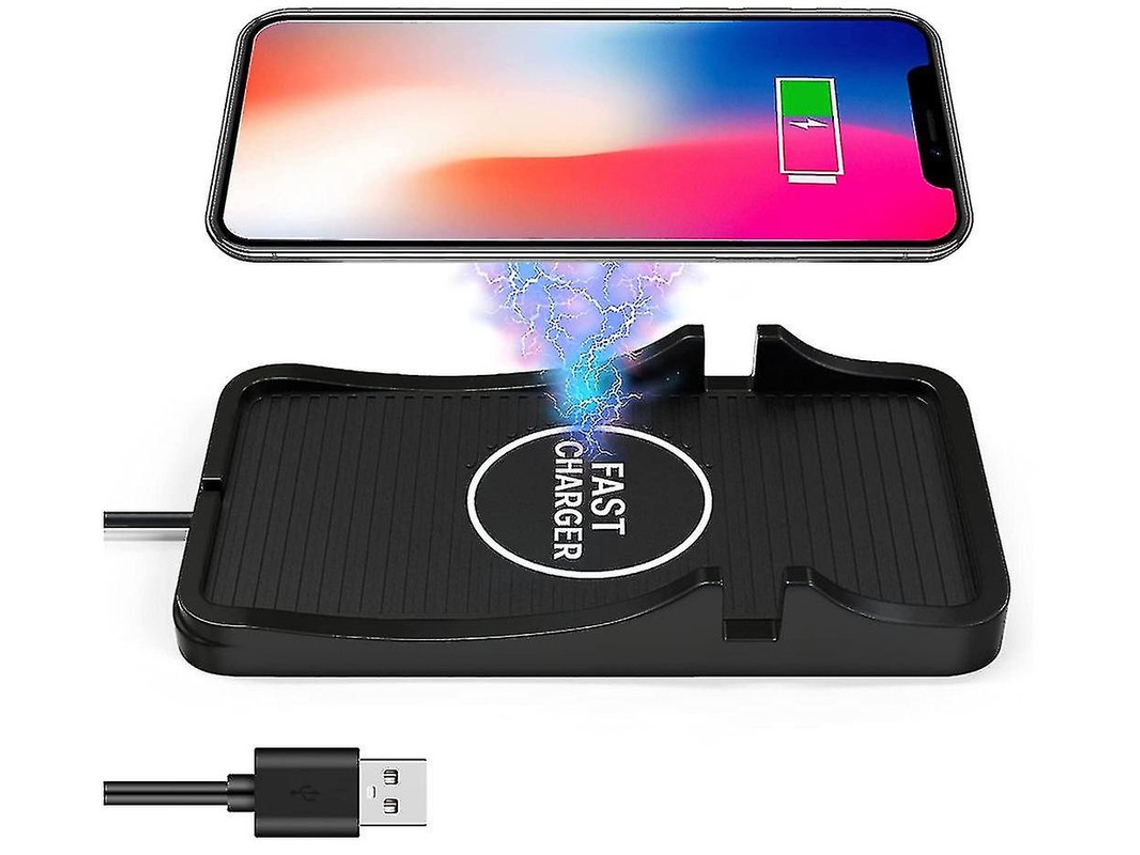 Cargador Carro Qi Painel Antiderrapante Ios Para Apple, Samsung Yizhood Negro