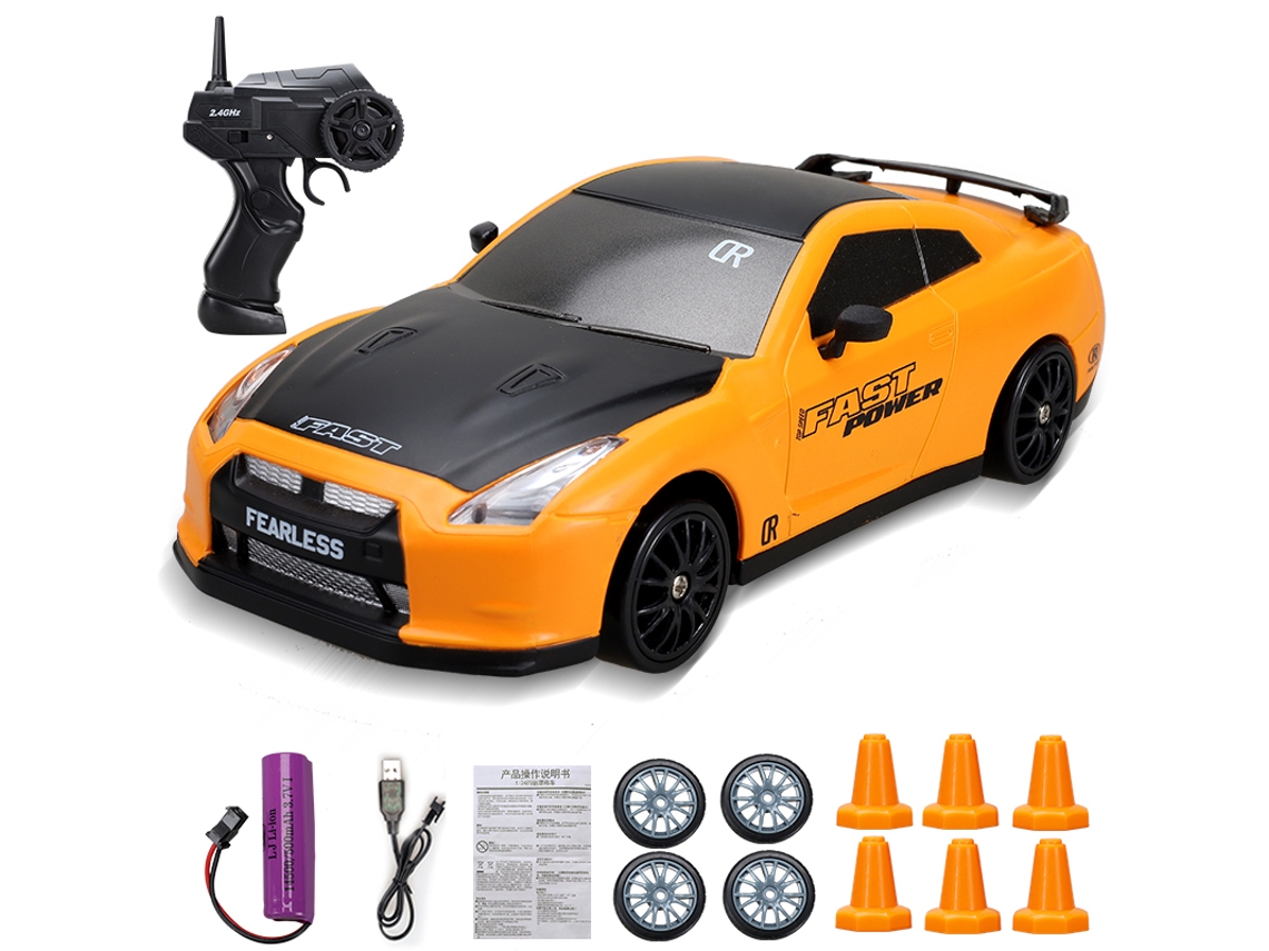 Coche de derrape RC 2.4G 4x4 Ae86 GTR, modelo de carreras, coche de control remoto para niños, regalo de Navidad. Aeuzwr