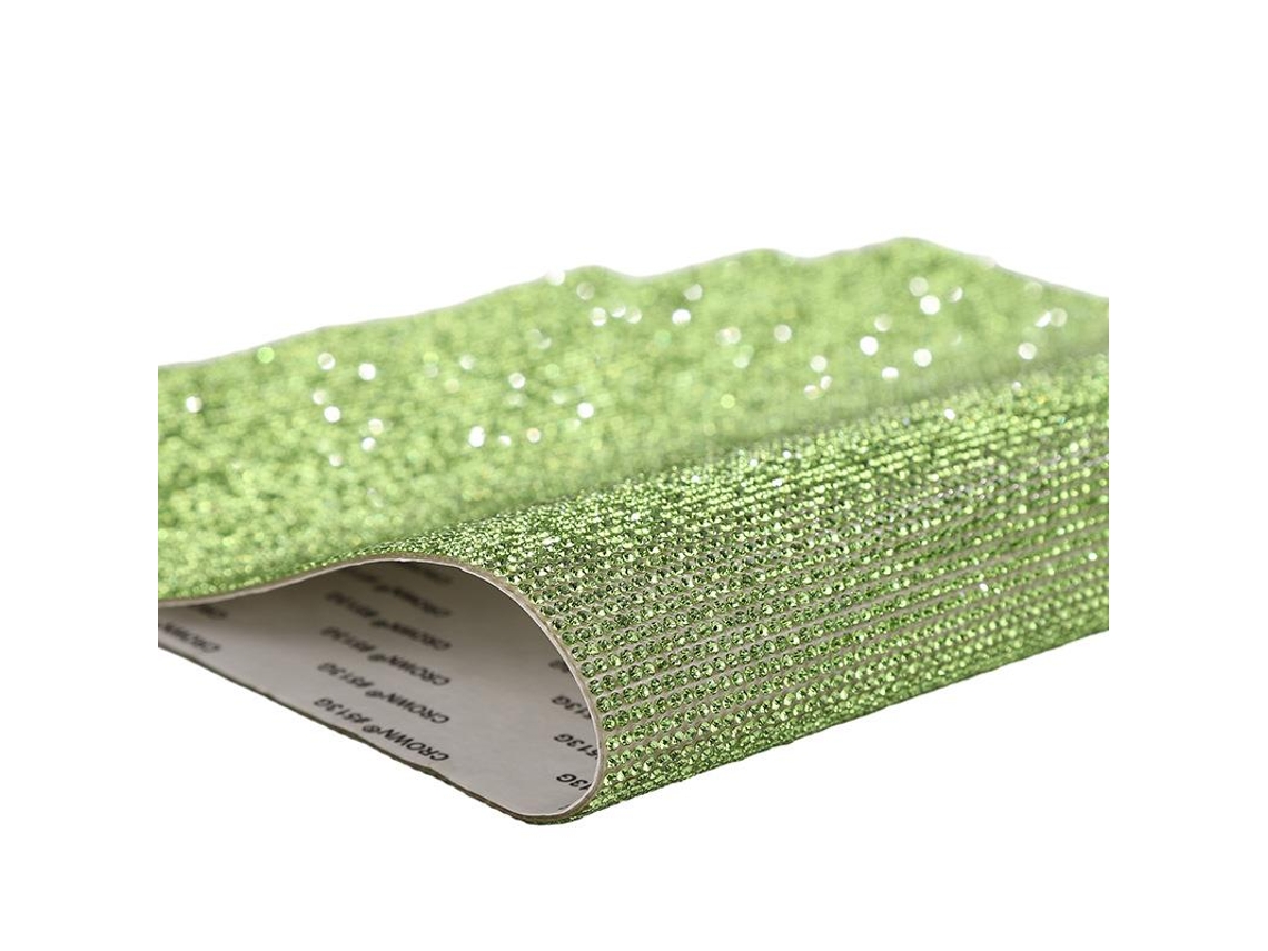 (verde) Diy Arte Strass Papel Autoadhesivo Cristal Strass Pegatina Hecho A Mano Shiny Strass Coche Teléfono Bolsa
