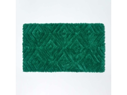 Homescapes Ikat Pattern Emerald Green Bath Mat