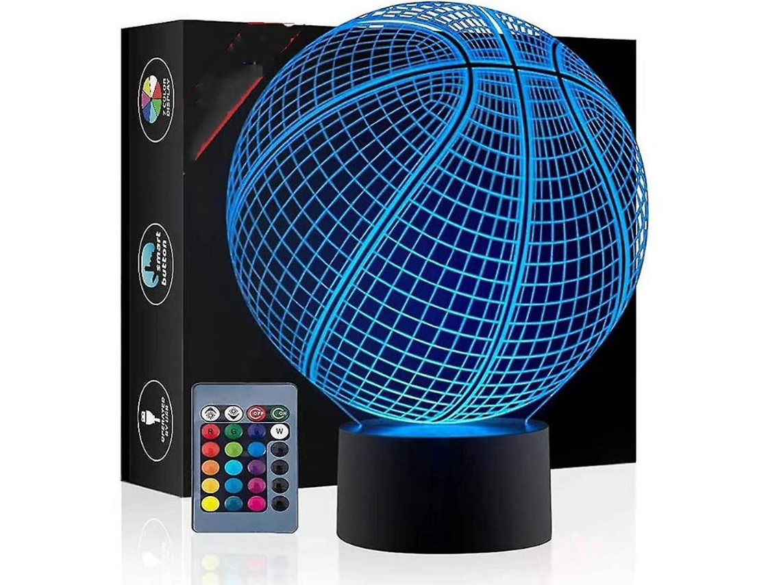 Luz Noturna  Basquete 3D Dreamlight Controle Remoto 16 Cores para Presentes de Natal