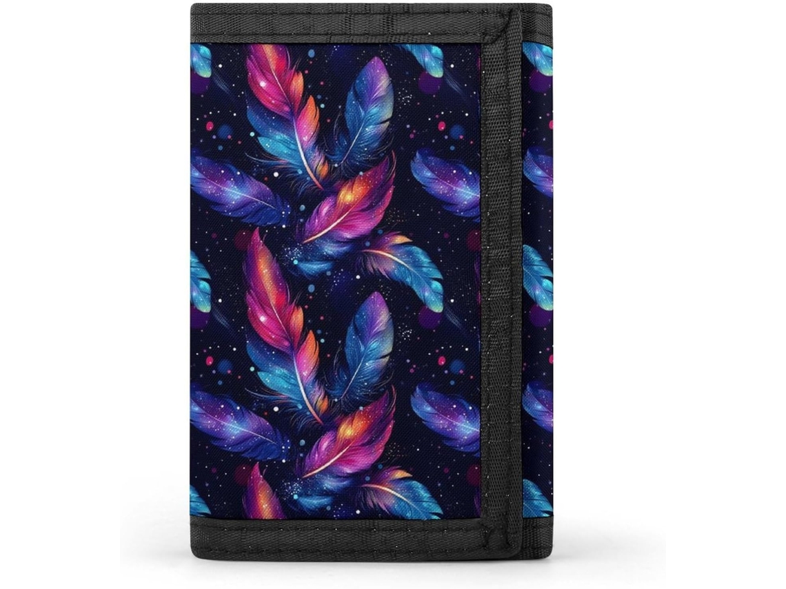 Cartera Compacta Poliéster Con Cremallera Para Hombre Diseño Estampado