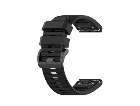 Correa De Reloj Inteligente Para Garmin Fenix 6X 26 Mm Correa De Reloj De Silicona Negra VENISYMLIS